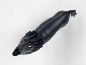 hollow howling wolf statuette Model Cetak 3D