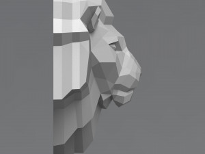 printable lion head Model Cetak 3D