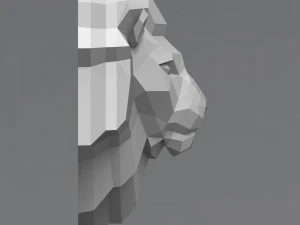 printable lion head 3D Print Model