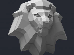 printable lion head 3D Print Model