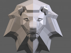 printable lion head Model Cetak 3D