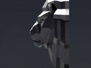 printable lion head Model Cetak 3D