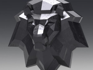 printable lion head Model Cetak 3D