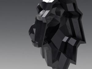 printable lion head Model Cetak 3D
