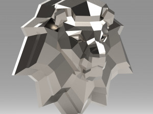printable lion head Model Cetak 3D