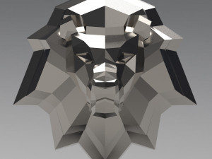 printable lion head Model Cetak 3D