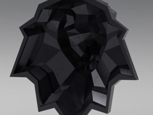 printable lion head Model Cetak 3D