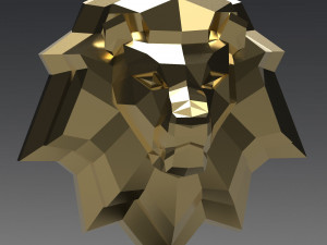 printable lion head Model Cetak 3D