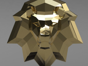 printable lion head Model Cetak 3D