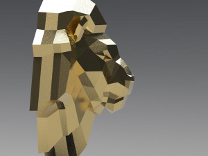 printable lion head Model Cetak 3D