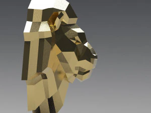 printable lion head 3D Print Model