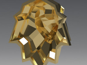printable lion head Model Cetak 3D