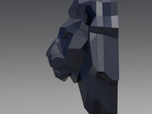 printable lion head Model Cetak 3D