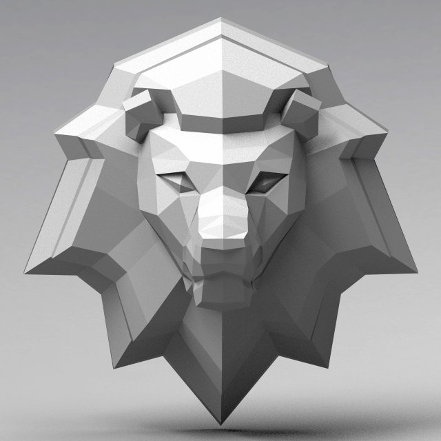 printable lion head Model Cetak 3D .c4d .max .obj .3ds .fbx .stl .blend 