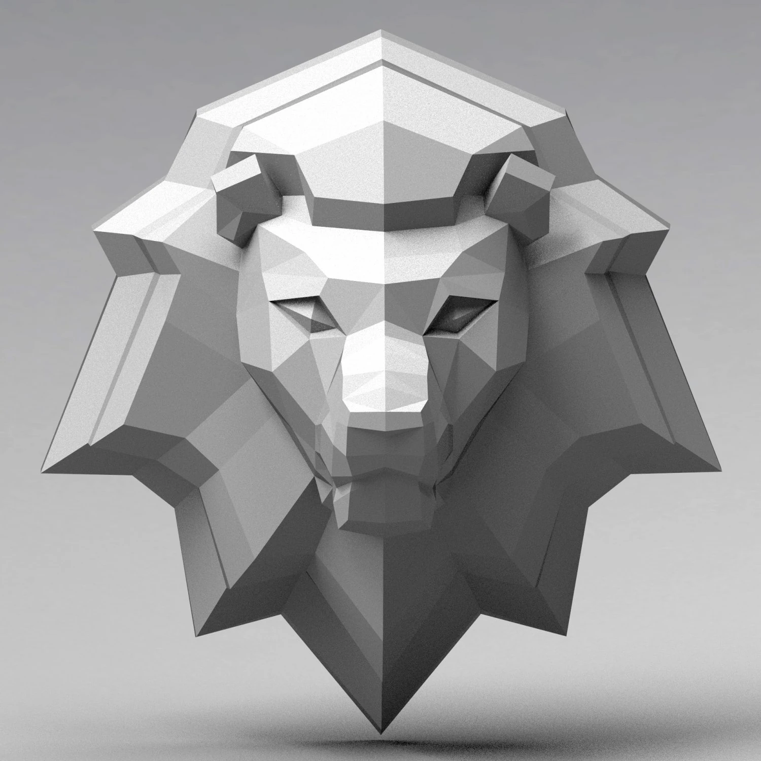printable lion head 3D Print Model .c4d .max .obj .3ds .fbx .stl .blend 