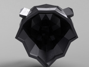 3d printable polygonal bear head model 3D Принт Модель