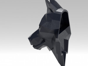 3d printable polygonal wolf head model Model do druku 3D