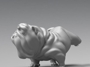 funny pissing english bulldog 3d print model Model do druku 3D