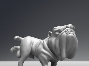 funny pissing english bulldog 3d print model Model do druku 3D