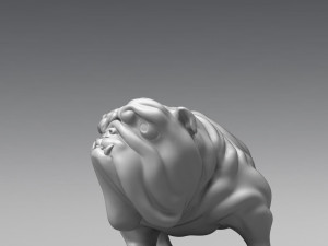 funny pissing english bulldog 3d print model Model do druku 3D