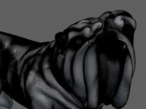 funny pissing english bulldog 3d print model Model do druku 3D
