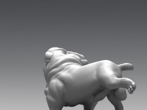 funny pissing english bulldog 3d print model Model do druku 3D
