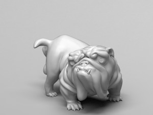funny pissing english bulldog 3d print model Model do druku 3D