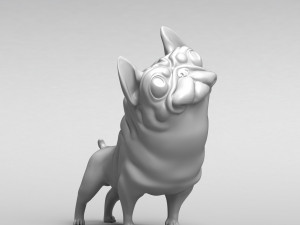 funny french bulldog 3d print model 3D Print Model