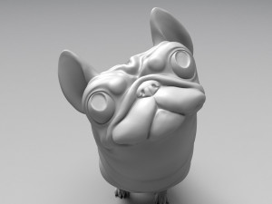 funny french bulldog 3d print model Modelo de Impressão 3D