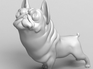 funny french bulldog 3d print model Modelo de Impressão 3D