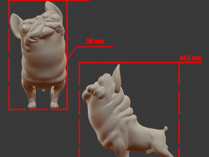 funny french bulldog 3d print model Modelo de Impressão 3D