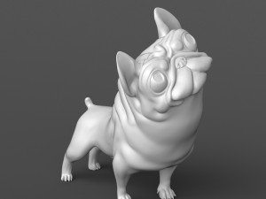 funny french bulldog 3d print model Modelo de Impressão 3D