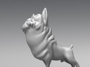 funny french bulldog 3d print model Modelo de Impressão 3D