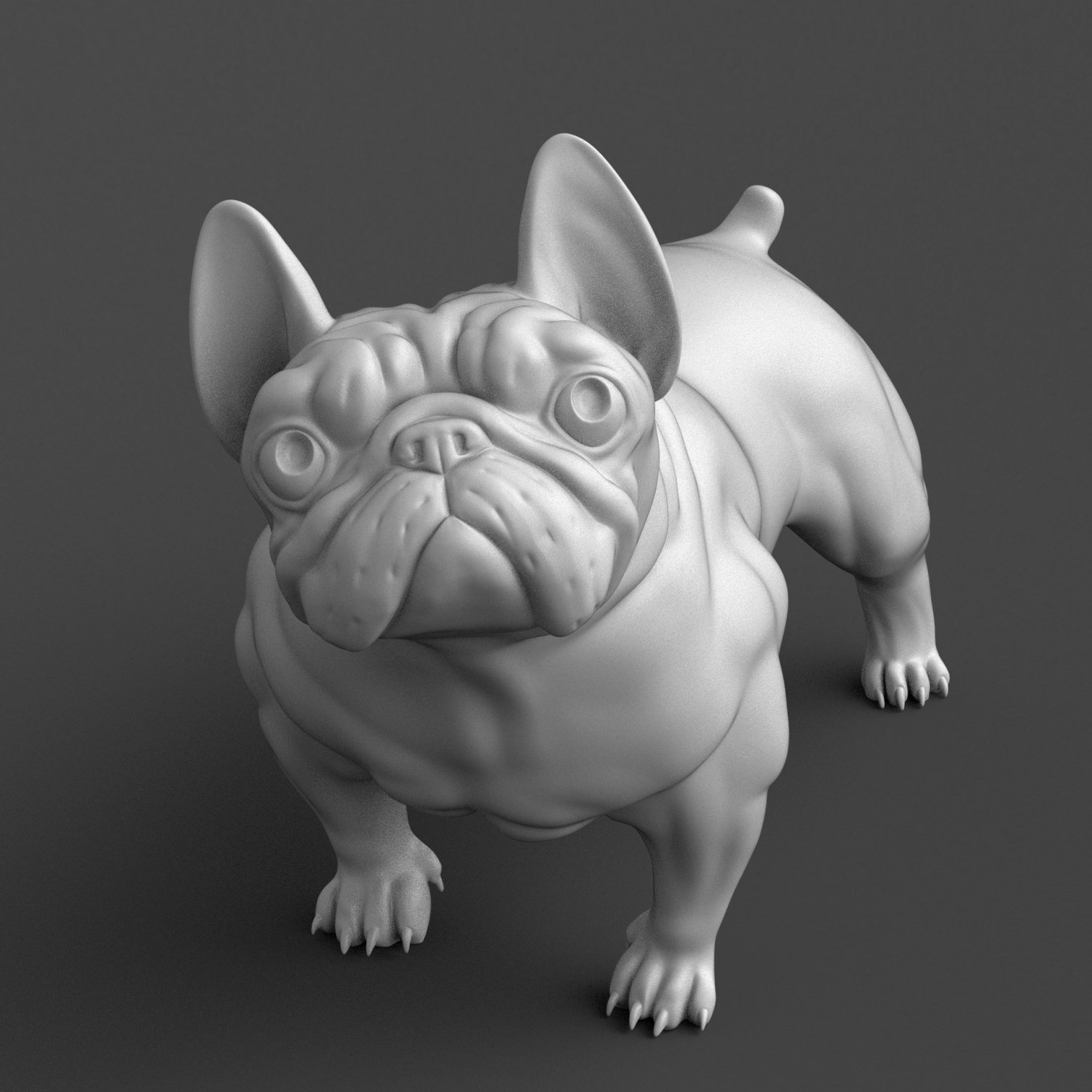 French bulldog 3D print model 3D Model in Figurines 3DExport