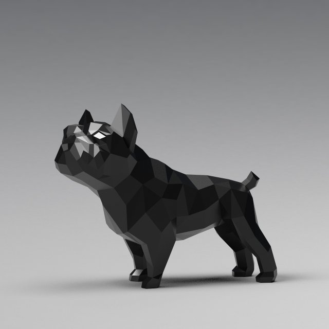 French Bulldog Valentines French Bulldog Gifts French Bulldog Print French Bulldog Art Dog Lover Gift Low Poly 3D Printed