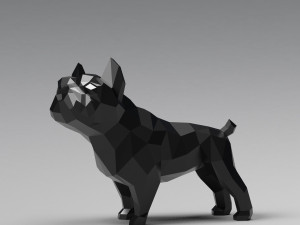 geometric french bulldog 3d print model 3D-printmodel