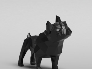 geometric french bulldog 3d print model Model do druku 3D