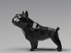 geometric french bulldog 3d print model Model do druku 3D