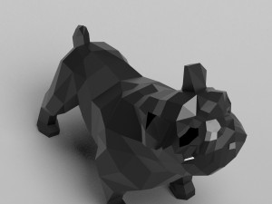 geometric french bulldog 3d print model Model do druku 3D