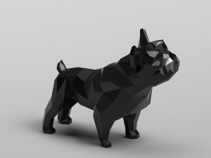 geometric french bulldog 3d print model Model do druku 3D