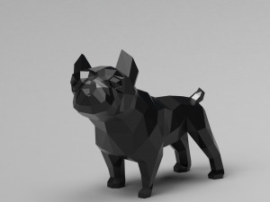 geometric french bulldog 3d print model Model do druku 3D
