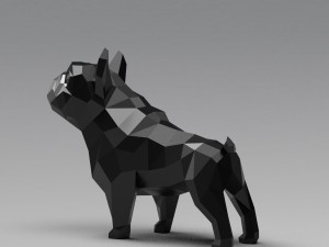 geometric french bulldog 3d print model Model do druku 3D
