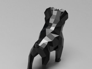 geometric french bulldog 3d print model Model do druku 3D