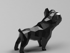 geometric french bulldog 3d print model Model do druku 3D