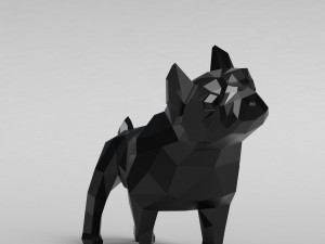 geometric french bulldog 3d print model Model do druku 3D