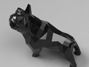 geometric french bulldog 3d print model Model do druku 3D