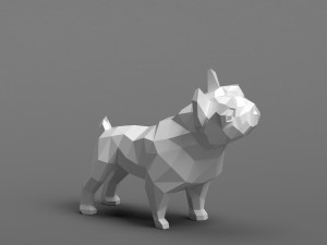 geometric french bulldog 3d print model Model do druku 3D