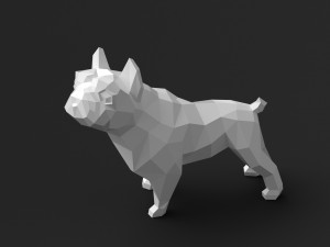 geometric french bulldog 3d print model Model do druku 3D