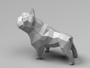 geometric french bulldog 3d print model Model do druku 3D