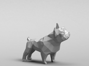 geometric french bulldog 3d print model Model do druku 3D